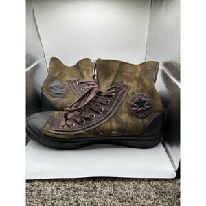 Converse CT Chuck Taylor Combat Boot 144696C Burnt Umber Camo Mens 9.5 Zip Suede